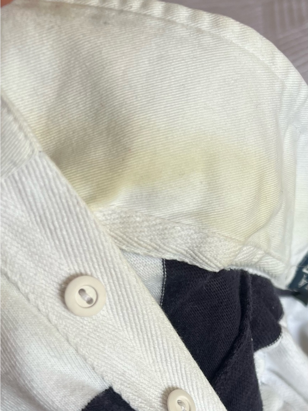 Ralph Lauren Navy and White Striped Rugby Shirt - Picture 8 of 9